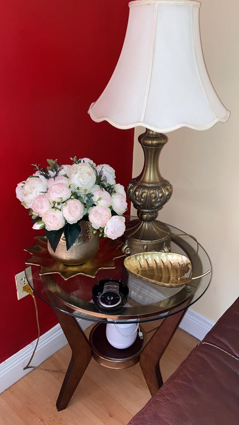 DEEMEI Artificial Peonies Flower Silk Peony Bouquet 4 Bundles Faux Persian Rose with Eucalyptus Leaves for Home Wedding Party Decoration (Light Pink) - Image 5
